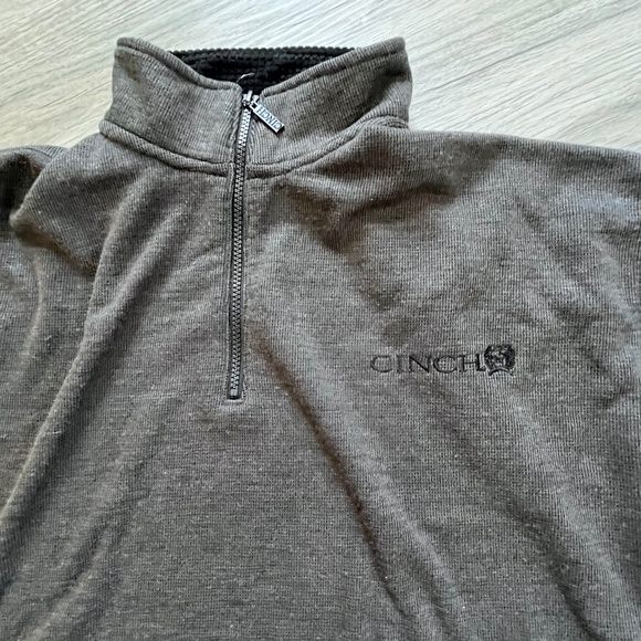 Cinch Grey 1/4 Zip Pull Over Sweater - XL - Picture 2 of 7